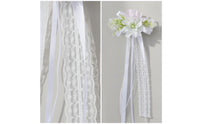 Artificial Flower Decoration with Lace Long-Lasting Bouquet with Ribbon Lifelike