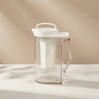 Leak-Proof Cold Brew Pitcher with Filter Slender Cold Brew Pitcher Reusable Iced Tea Maker with Infuser Food-Grade-Clear for Kitchen Counter