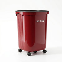Open-Top Trash Bin Flared Rim Ribbed Trash Bin Easy to Clean for Living Room