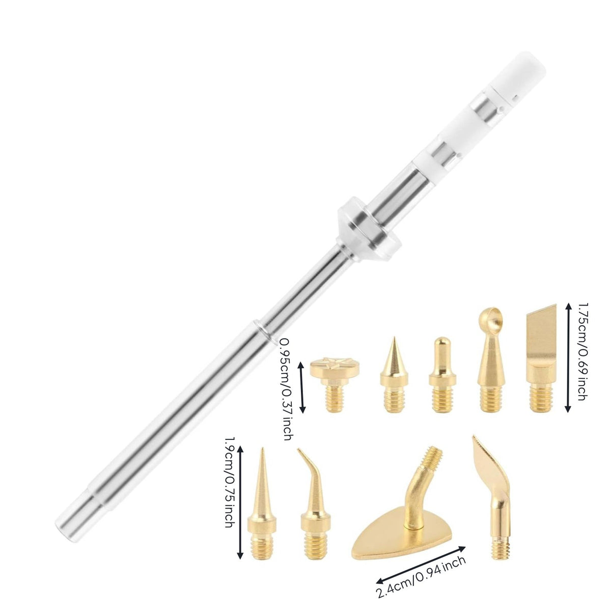 Hot Carving Set Metal Tips Hot Carving Tip Set Melt Melting Fire Etching Kit for Workshop