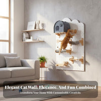 configurable Pegboard Cat Wall DIY Combination configurable Cat Climbing System Space-Saving Pet Furniture for Apartment Dwellers, Indoors, Living Room, Bedroom