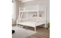 Sturdy Metal Bunk Bed Long-Lasting Bunk Bed with Ladder Safe Furniture Compact for Children, Dorm Room