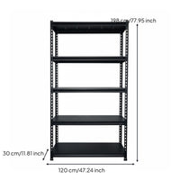 L-Shaped Corner Shelf Space-Saving Multi-Layer Metal Rack Easy Assembly Heavy Duty Warehouse Shelving for Basement, Living Room, Bedroom