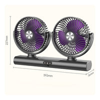 Multi-Functional Twin Head Fan Portable Rechargeable Table Fan 3-Speed Control Cooling Appliance Quiet Operation for Office, Kitchen, Bathroom
