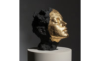 Classical-Inspired Human Figure Sculpture Decorative Tabletop Sculpture Three-Dimensional Head Bust Artistic for Home Decorators, Entryway, Office, Living Room