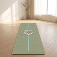 Grippy Coconut Fiber Exercise Mat Printed Exercise Mat with Alignment Lines Long-Lasting Wide for Yogis, Home Gym