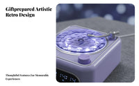 Vinyl Player Design Light Emitter Aurora Projection Night Light Water Wave