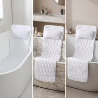 3D Mesh Full Body Bath Pillow Non-Slip Bath Cushion with Suction Cups for Adults, Bathtub, Home Spa