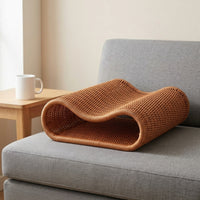 Rattan Rest Pillow Breathable Woven Tunnel Pillow Ventilated Back Cushion for Office Workers, Side Sleepers, Summer Rest, Desk