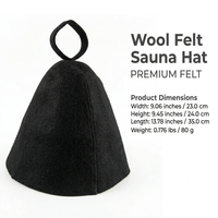 Men Women Steam Bath Wool Cap, Traditional Sauna Steam Room Hat, Dry Headrest Steam Room Essential,  - Image 6