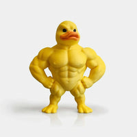 3D Printed Duck Figurine Muscular Duck Decor Figurine Funny Animal Statue Meme for Collectors, Gamers, Office Desk, Shelf, Bedroom