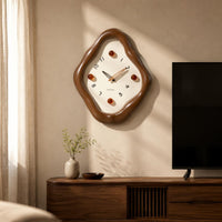 Wavy Wall Timepiece Decorative Natural Wall Timepiece Easy to Read