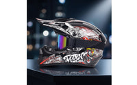 DOT Approved Full-Coverage | Impact-Resistant, Helmet with Peak, for unpaved
