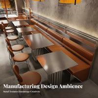 Upholstered Booth Set Utilitarian Aesthetic Corner Corner Dining Set Commercial Grade Contemporary Design for Restaurants