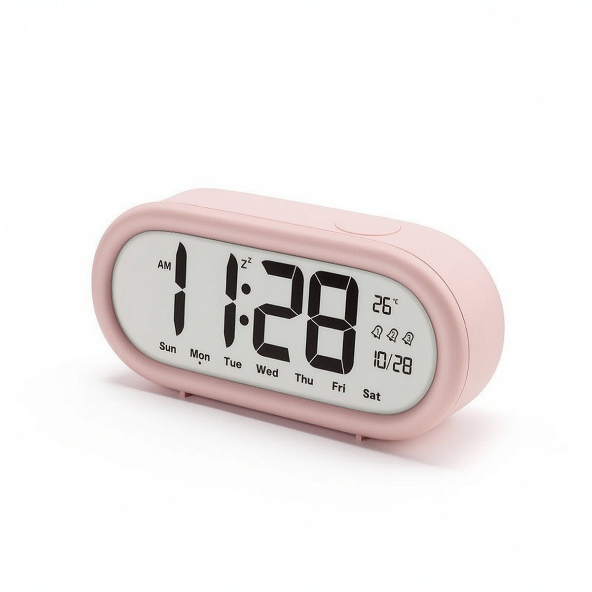 Large Display Digital Alarm Clock Tabletop Electronic Alarm Clock Compact Modern for Bedroom, Desk