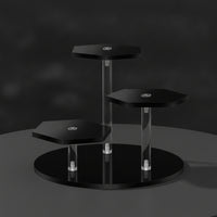 Hexagonal Display Stand Stepped Acrylic Display Stand Clear for Collectors, Retail Counter