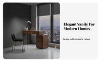 Vanity with Integrated Chest Light Luxury aesthetic Vanity Desk with Drawers Space-Saving Multifunctional Design for Women, Home
