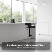 Upholstered Seat with supportrest Height-Adjustable Counter Chair Non-Slip Leg Pads