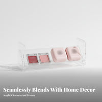Tiered Palette Holder Transparent Design Divided Palette Stand Clear View