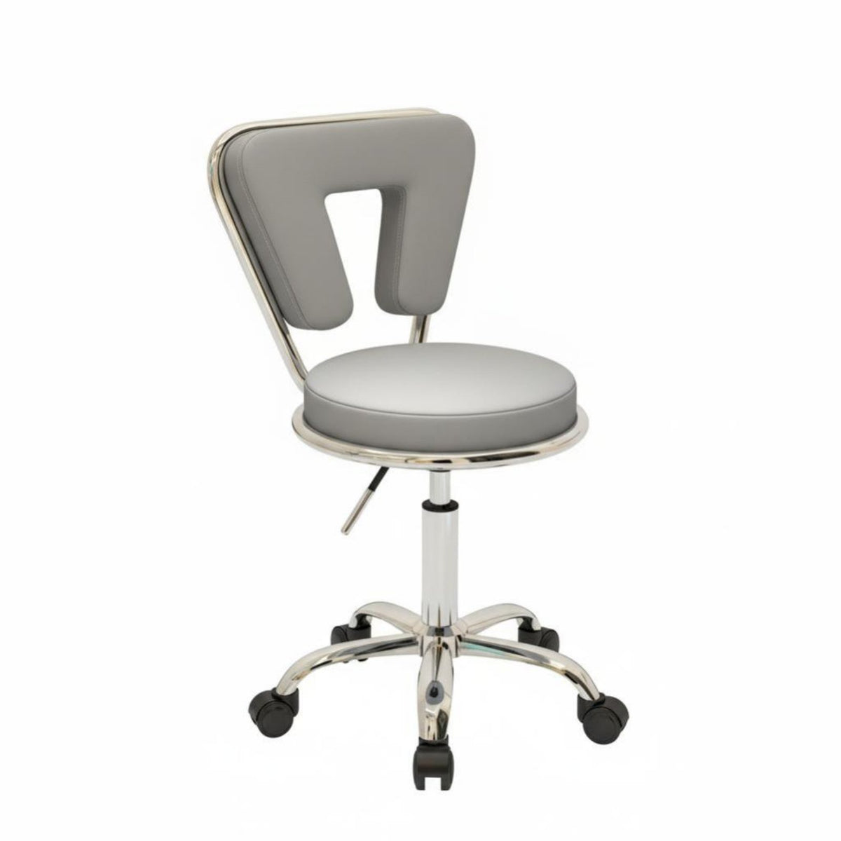 Adjustable Swivel Seat with Backrest Padded Cushion for Kitchen, Spa, Home Users