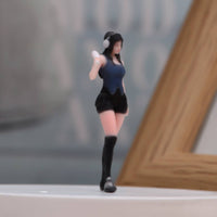 Street Style Female Figurine Detailed Miniature Female Figure Model Realistic Miniature Statue for Diorama