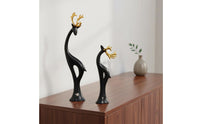 Resin Deer Ornament Nordic Design Deer Statue Easy to Clean for Desktop