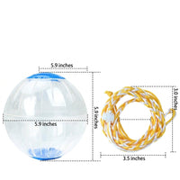 Large Transparent Hamster Ball for Syrian Hamsters and Gerbils, Well Ventilated Hamster Ball with Screw Closure, 15 cm Exercise Ball
