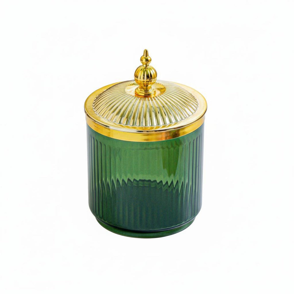 Ribbed Plastic Food Jar Set Transparent Body for Countertop Display, Living Room
