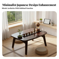 Foldable Tatami Table No Assembly Required Japanesedesign Floor Table for Adults