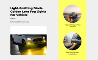 Waterproof golden fog lights, bright