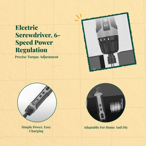 Cordless rechargeable electric screwdriver