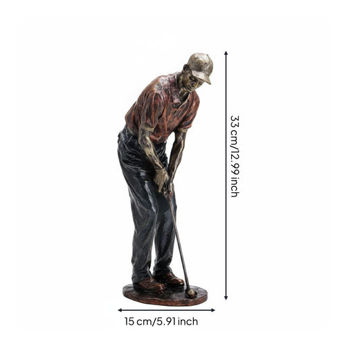 3 Pieces Resin Golf Decor Statue Easy to Clean Golfer Statue Collector Display