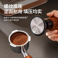 实木大头恒力咖啡压粉器按压式自动回弹平衡定力锤压粉锤51/53/58