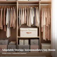 Lidded Compartment container Foldable Wardrobe Organizer Stackable for Closet, Bedroom