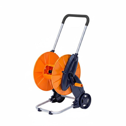 Garden Hose Reel Cart Snarl Water Hose Trolley Even Rewind for Irrigation, Outdoor