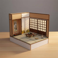 Japanese Design Miniature House Kit LED Lighting DIY Japanese Room Model