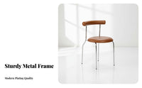 mid-1900smid-1900s-era modern era Modern Design Upholstered Side Chair Retro Inspired Curved spinerest Side Chair Minimalist Aesthetic Dining Room Seat Sturdy Frame for Office Workers, Interior Designers, Cafe Owners, Kitchen, Restaurant, Study, Bedroom