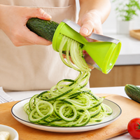 Vegetable Spiralizer, Handheld 201 Stainless Steel Julienne Cutter for Salads, Zucchini Noodles & Low Carb Meals, 13x7cm