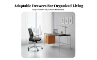 Post-Modern Aesthetic Bent Tube Frame Desk Light Luxury Writing Table Minimalist Design Office Furniture Space-Saving for Apartment Dwellers, work-from-home Workers, Students, Small areas, Study Room, College Dorm, Bedroom