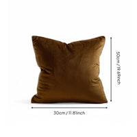 Color Piped Throw Pillow Cover Zipper Decorative Velvet Cushion Home Decor Decoration for Bed