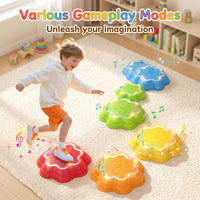 Cross-border Light and Music Petal Balance Stepping Stone Toy for Kids