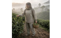 Hooded Mesh Top and Pants Lightweight Protection Suit Breathable Hooded Jacket Set for, Farming, Fishing