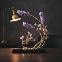 Branch Sculpture with Crystal Elegant Conifer Tree Figurine Compact