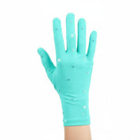 Thermal Figure Skating Gloves Elegant Rhinestone Skating Gloves Sports Accessory for Kids