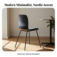 Molded Shell Chair Minimalist Design Dining Seating Armless for Adults, Students