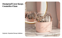 Vanity organizer with Drawers particle-resistantproof Cosmetic Display Case Clear View Lid