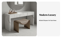 M-Shaped Vanity Stool Italian Inspired Indoor Seating Modern Minimalist Design