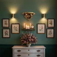 Decorative Resin Wall Shelf Space-Saving Ornate Hanging Rack Easy to Install