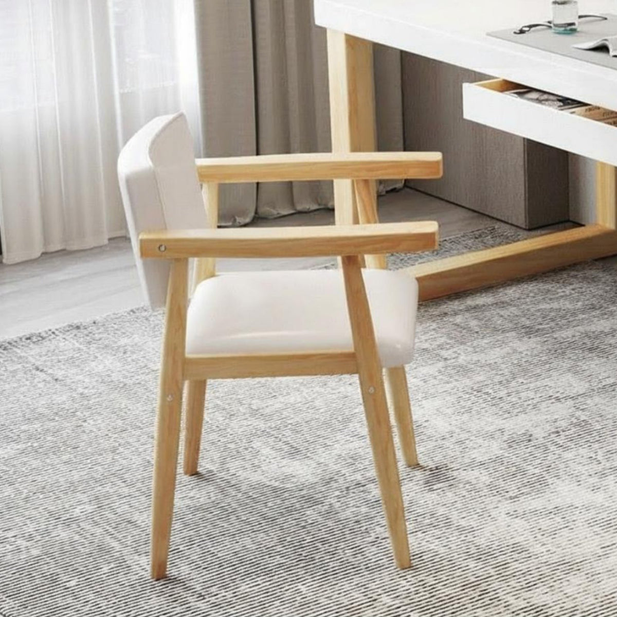 Rounded spinerest Chair Space-Saving archedd spinerest Side Chair Easy Assembly