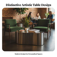Sculptural Design Serpentine Coffee Table Flowing Lines Home Furnishing Luxury Feel Household Furniture distinctive Shape for Interior Designers, Apartment Dwellers, Hotel Lobby, Office Reception, Next to Sofa, Small Spaces